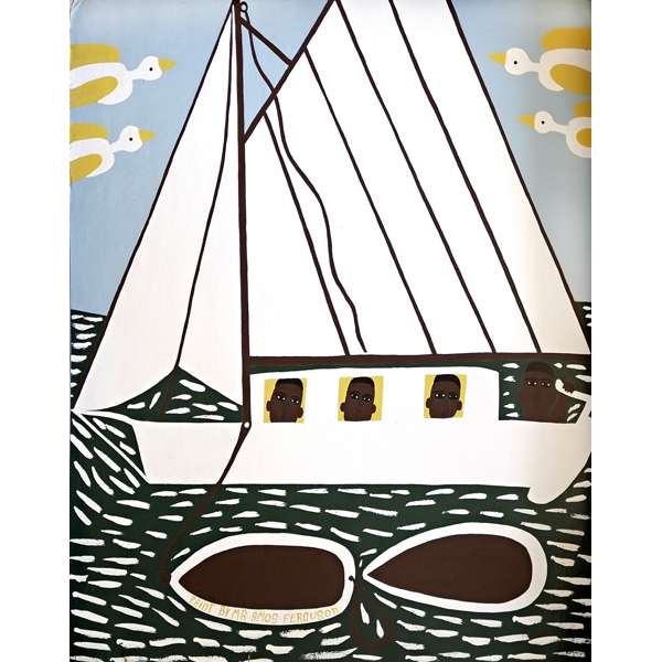 Boat with Fishermen - SOLD