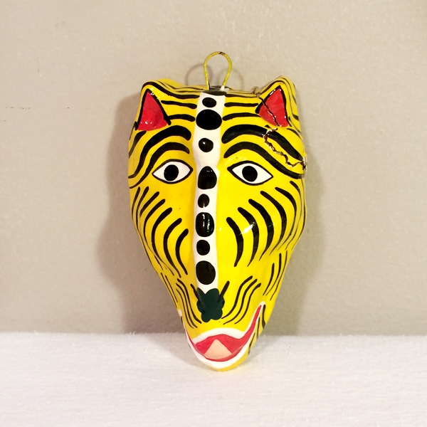 Tiger - Small Ceramic Mask by Anonymous Artist