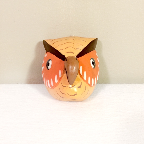 Owl - Small Wood Mask by Anonymous Artist