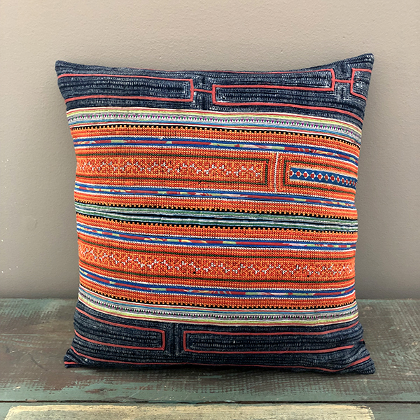Colorful Pillow, Hmong Textile from Vietnam 05