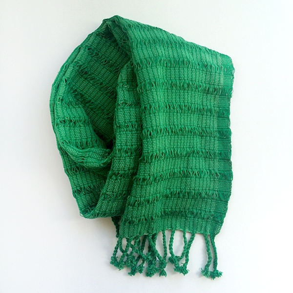 Scarf in Green from Guatemala - Alternative View
