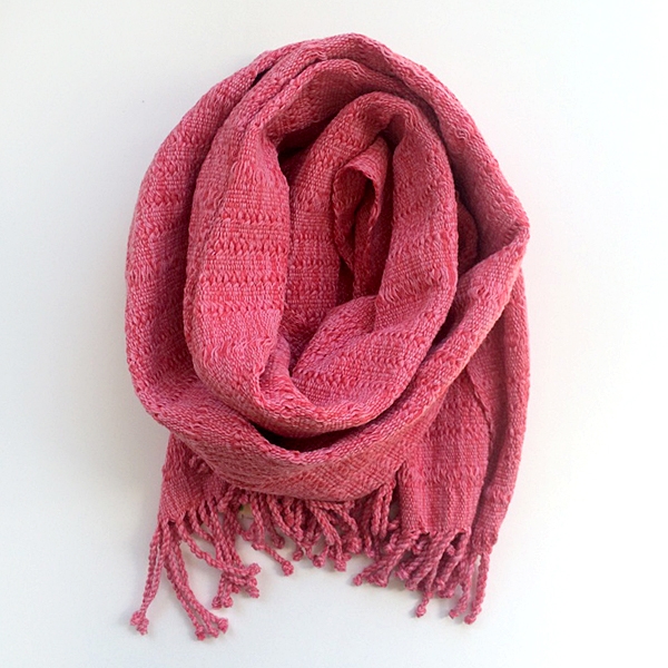 Scarf in Pink from Guatemala - Alternative View