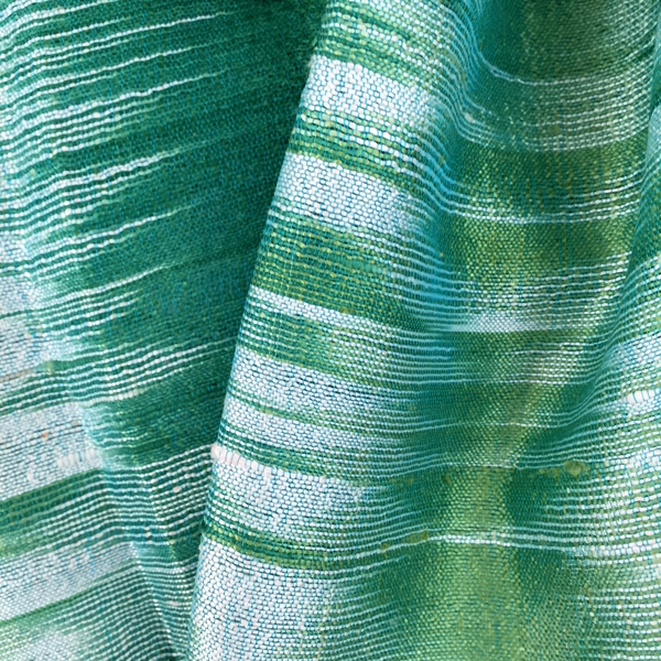Emerald Thai Silk Scarf - Detail