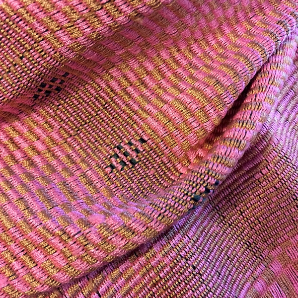 Pink Silk Scarf - Detail