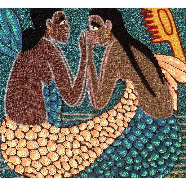 Two Mermaids with Comb