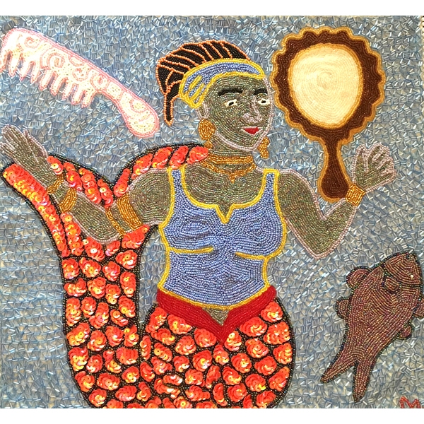 Mermaid with Mirror, Comb, and Fish