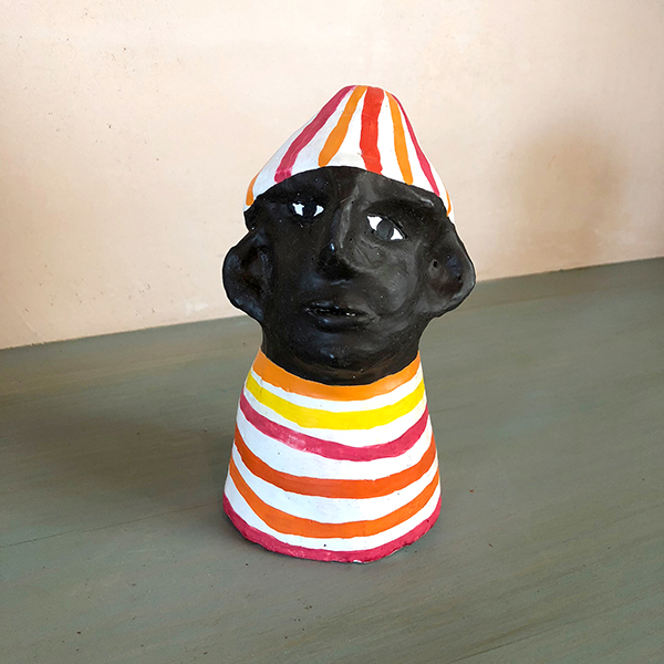 Man with Orange Striped Hat by Aliciane Saint Fleurant