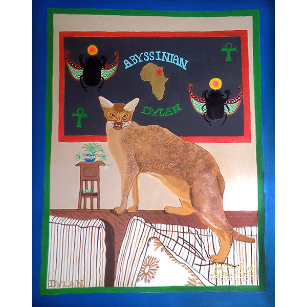 Original Portrait: Abyssinian Cat, Dylan