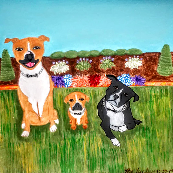 Original Portrait: Three Dogs