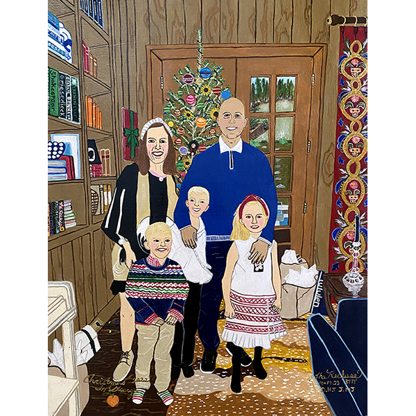 Original Portrait: Happy Family Holiday