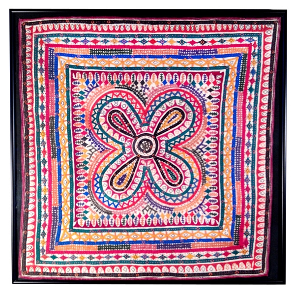 Framed Textile from Rajastan by Anonymous Artist