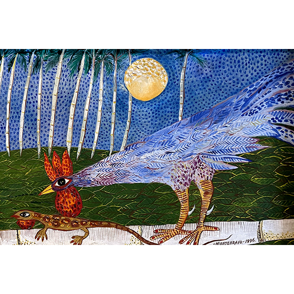 Rooster in Blue by Montebravo